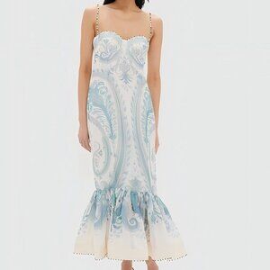 Zimmermann Illuminate silk and linen cocktail dress
